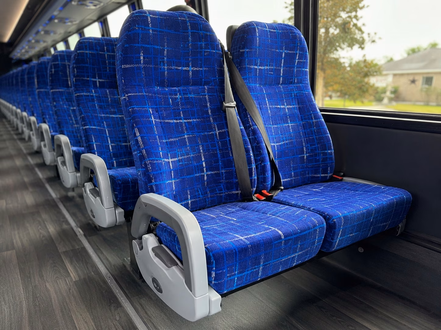 56 passenger charter bus interior