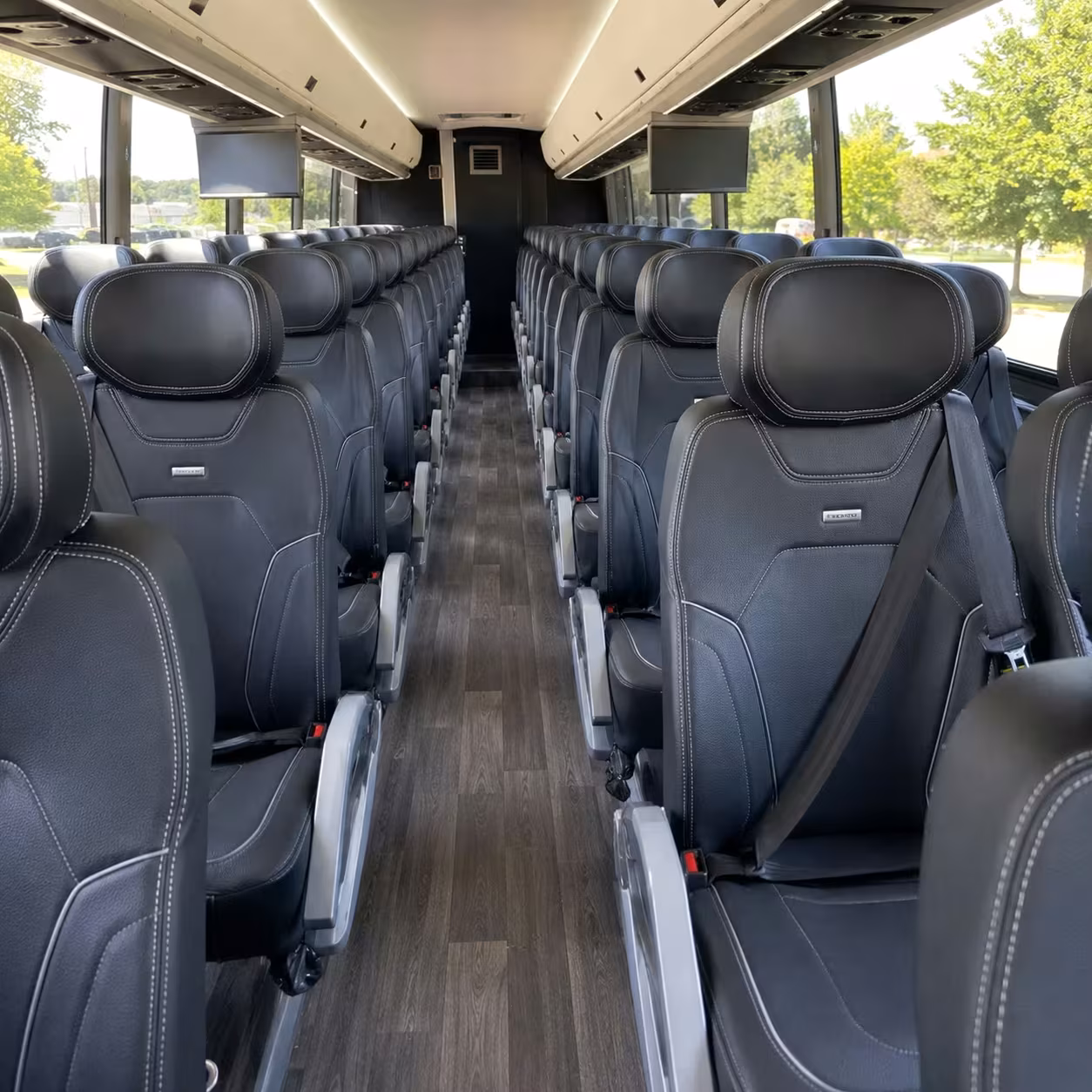 lowell charter bus rental interior