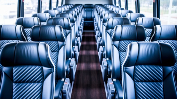 lowell 50 passenger charter bus inside
