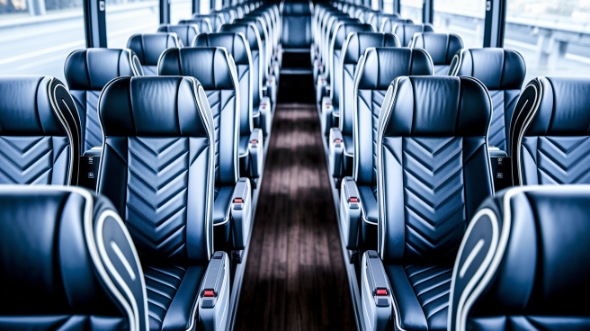lowell 54 passenger charter bus inside