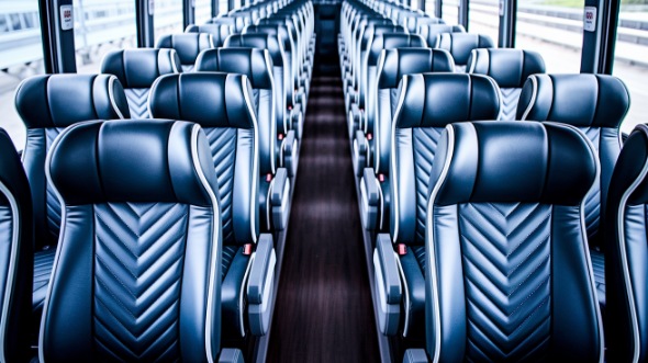 lowell 55 passenger charter bus inside