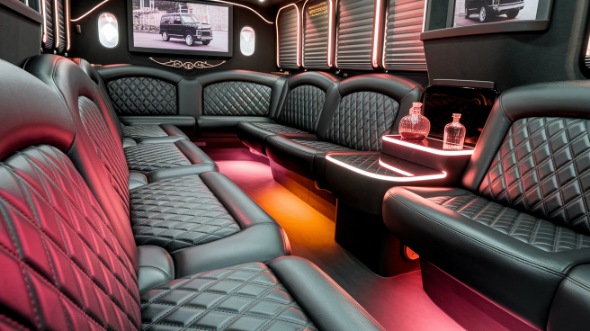 party bus rental interior