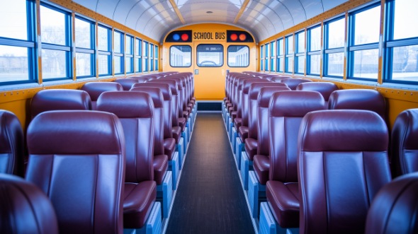 school bus rental interior